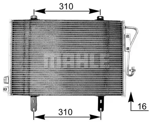 кондензатор, климатизация MAHLE AC 253 000S