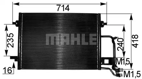 кондензатор, климатизация MAHLE AC 255 000S