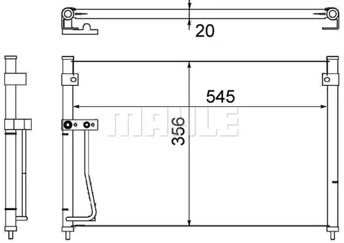 кондензатор, климатизация MAHLE AC 257 000S