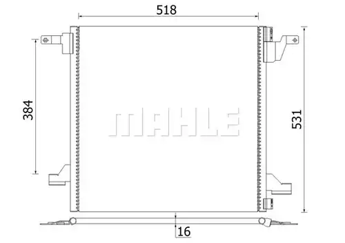 кондензатор, климатизация MAHLE AC 259 000S