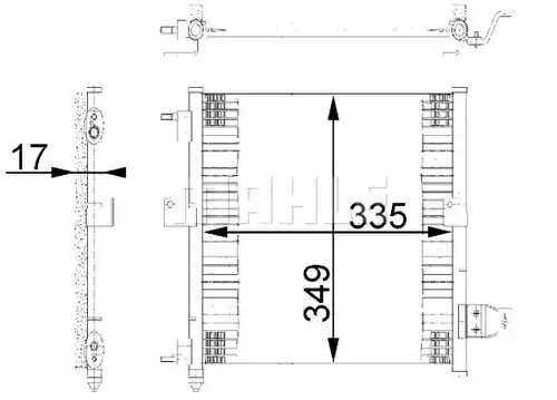 кондензатор, климатизация MAHLE AC 264 000S