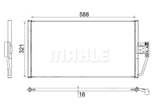 кондензатор, климатизация MAHLE AC 266 000S
