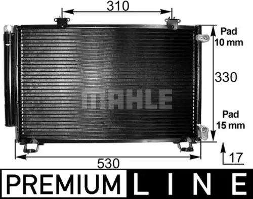 кондензатор, климатизация MAHLE AC 292 000P