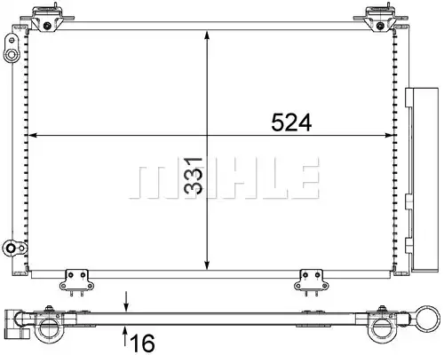 кондензатор, климатизация MAHLE AC 292 000S