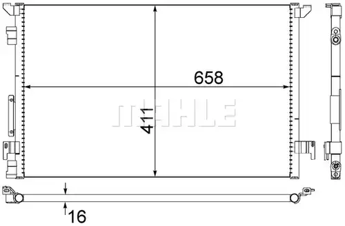 кондензатор, климатизация MAHLE AC 294 000S