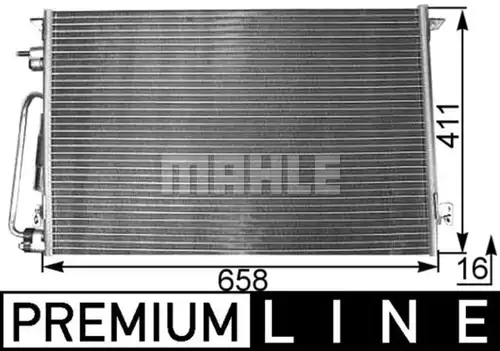 кондензатор, климатизация MAHLE AC 295 000P