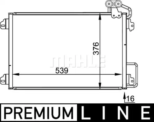 кондензатор, климатизация MAHLE AC 304 000P