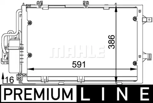 кондензатор, климатизация MAHLE AC 308 000P