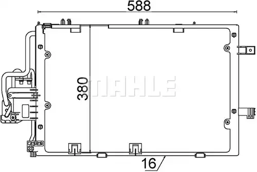 кондензатор, климатизация MAHLE AC 308 000S