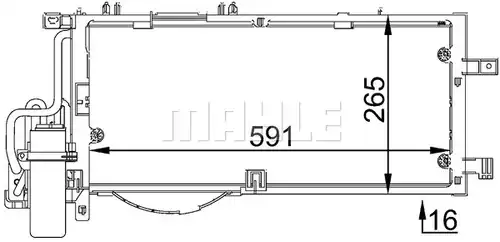 кондензатор, климатизация MAHLE AC 309 001S