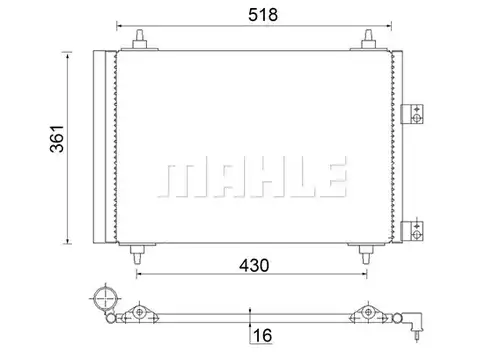 кондензатор, климатизация MAHLE AC 314 000S