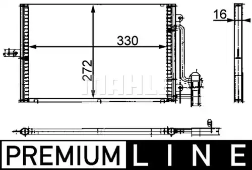 кондензатор, климатизация MAHLE AC 317 000P