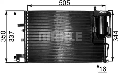 кондензатор, климатизация MAHLE AC 322 000S