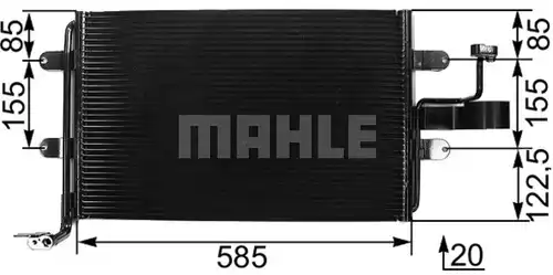 кондензатор, климатизация MAHLE AC 326 000S