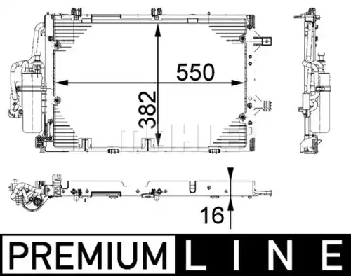 кондензатор, климатизация MAHLE AC 335 000P