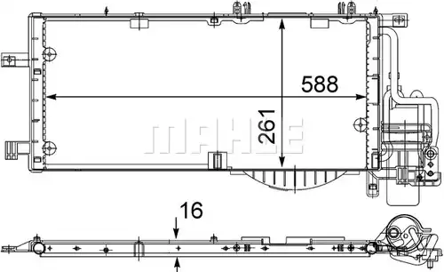 кондензатор, климатизация MAHLE AC 336 000S
