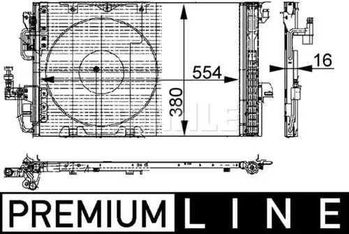 кондензатор, климатизация MAHLE AC 337 000P