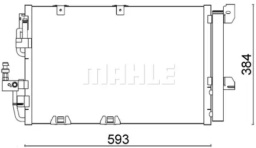 кондензатор, климатизация MAHLE AC 337 000S