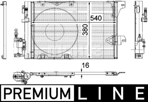 кондензатор, климатизация MAHLE AC 339 000P