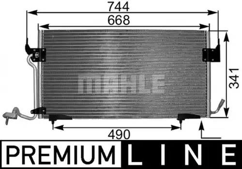 кондензатор, климатизация MAHLE AC 341 000P