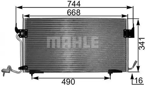 кондензатор, климатизация MAHLE AC 342 000S