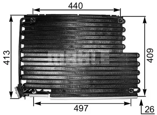 кондензатор, климатизация MAHLE AC 343 000S