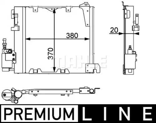 кондензатор, климатизация MAHLE AC 349 000P