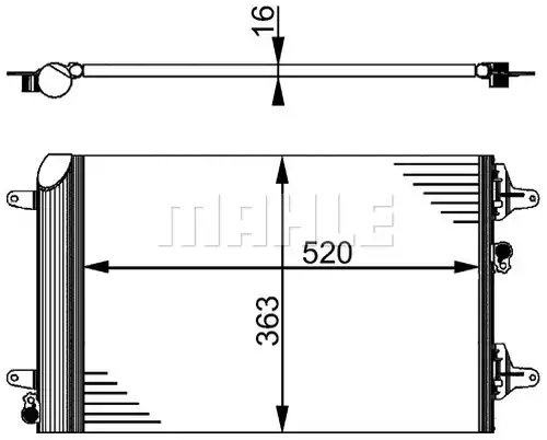 кондензатор, климатизация MAHLE AC 358 000S