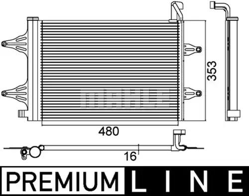 кондензатор, климатизация MAHLE AC 359 000P