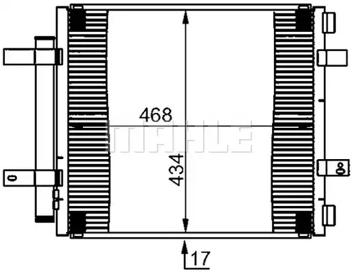 кондензатор, климатизация MAHLE AC 362 000S