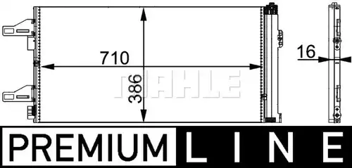 кондензатор, климатизация MAHLE AC 363 000P