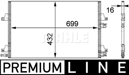 кондензатор, климатизация MAHLE AC 365 000P