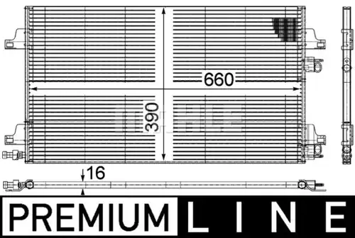 кондензатор, климатизация MAHLE AC 366 000P