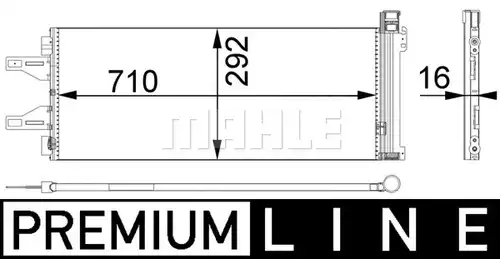 кондензатор, климатизация MAHLE AC 368 000P