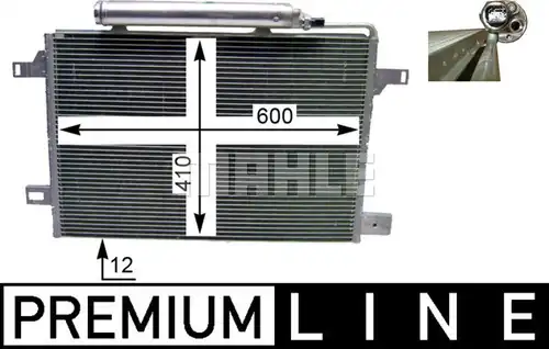 кондензатор, климатизация MAHLE AC 369 000P