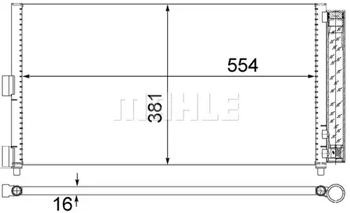 кондензатор, климатизация MAHLE AC 372 000S