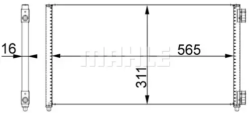 кондензатор, климатизация MAHLE AC 373 000S