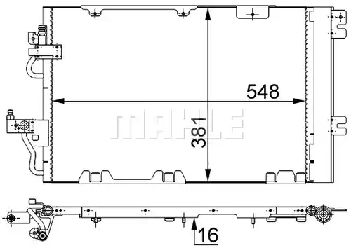 кондензатор, климатизация MAHLE AC 375 000S
