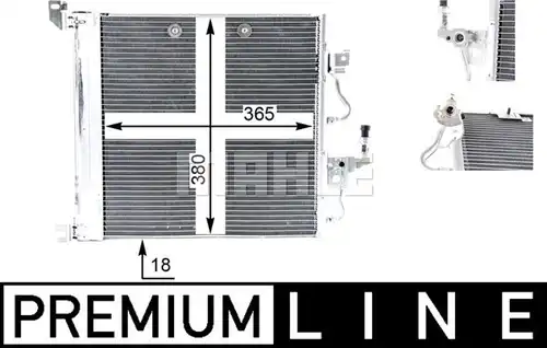 кондензатор, климатизация MAHLE AC 376 000P