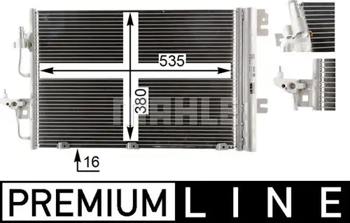 кондензатор, климатизация MAHLE AC 377 000P