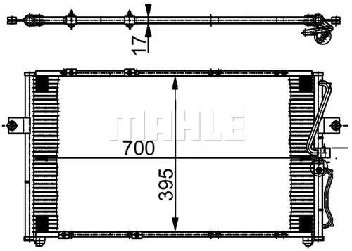 кондензатор, климатизация MAHLE AC 379 000S