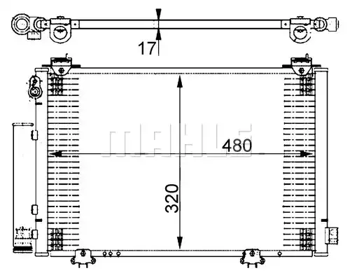 кондензатор, климатизация MAHLE AC 385 000S