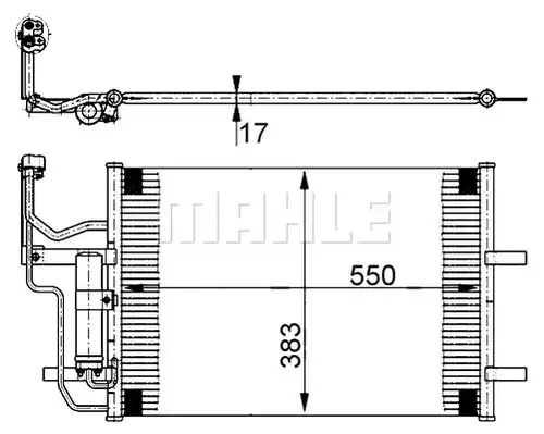 кондензатор, климатизация MAHLE AC 386 000S