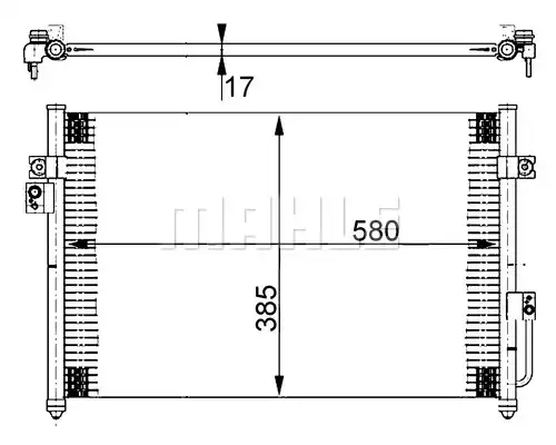 кондензатор, климатизация MAHLE AC 388 000S