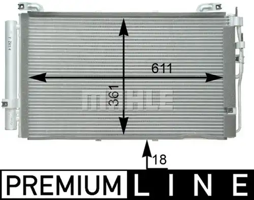 кондензатор, климатизация MAHLE AC 391 000P