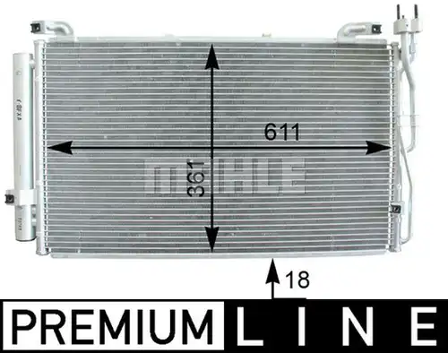 кондензатор, климатизация MAHLE AC 392 000P