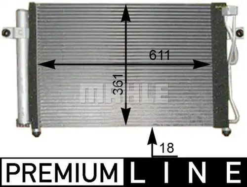 кондензатор, климатизация MAHLE AC 394 000P