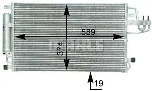 кондензатор, климатизация MAHLE AC 399 000S