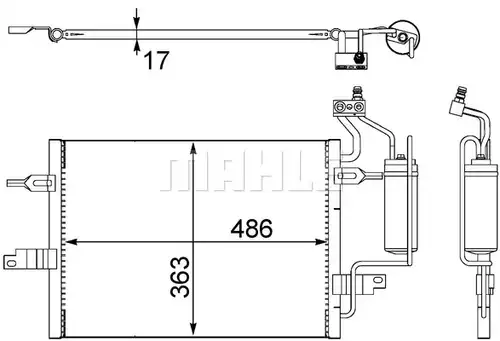 кондензатор, климатизация MAHLE AC 404 000S