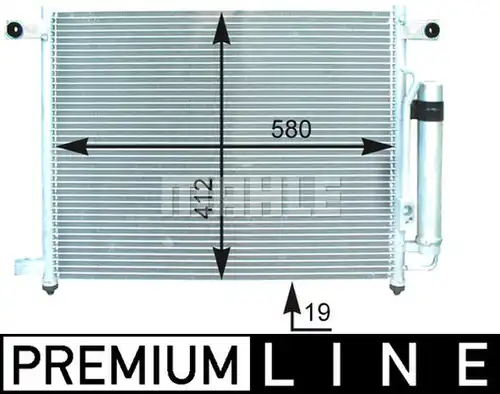 кондензатор, климатизация MAHLE AC 428 000P